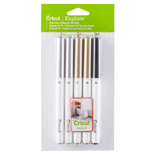 طقم أقلام Cricut Everyday – أحجام خطوط مختلفة – 10 قطع