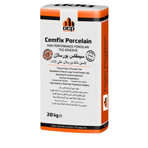 لاصق بلاط البورسلين Cemfix – مرونة عالية وقوة تماسك للبلاط